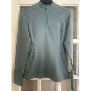 Athleta Women's 1/4 Zip back pocket running jacket size XS sea green